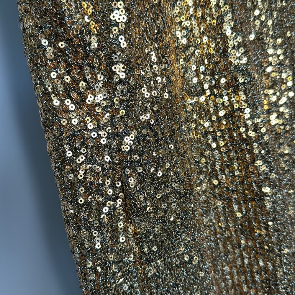 Mac Duggal Gold Sequin Maxi Dress - Picture 7 of 10